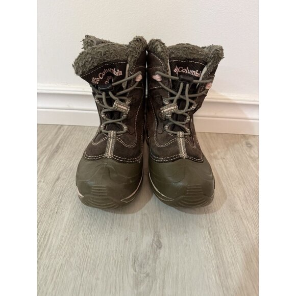 COLUMBIA Bugaboot Celsius Snow Winter Boots Waterproof Girl Size 2 T Pink Brown - Picture 1 of 9